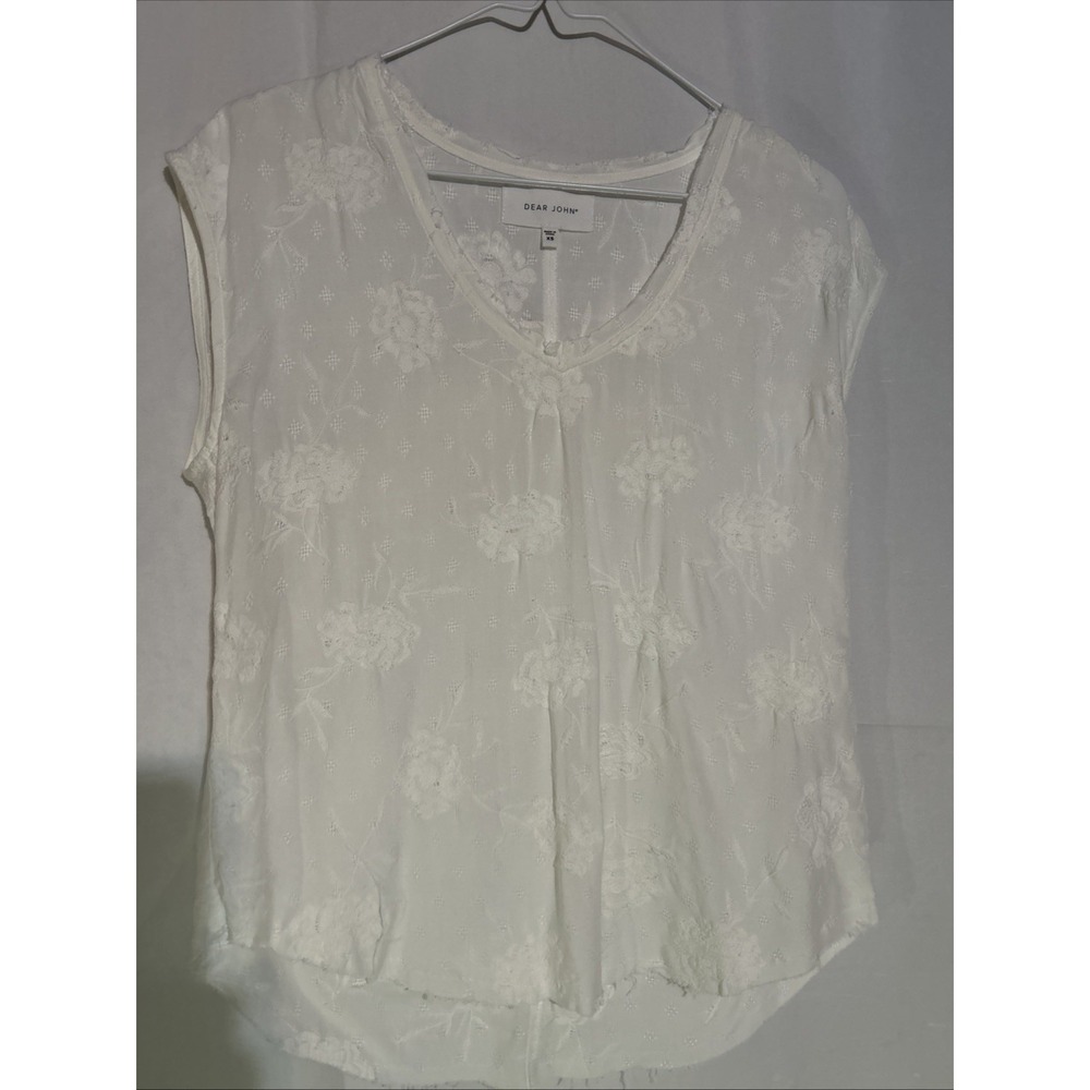 Dear John Top Womens XS Oversized Relaxed Capsule Lightweight Boho Peasant Beach